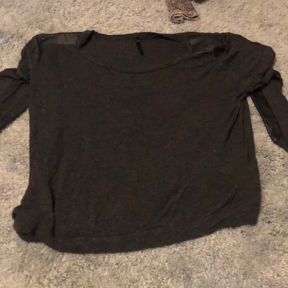 long sleeve grey shirt